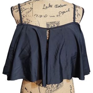 SHEKINI Black Ruffle Tankini Size 4X NWT